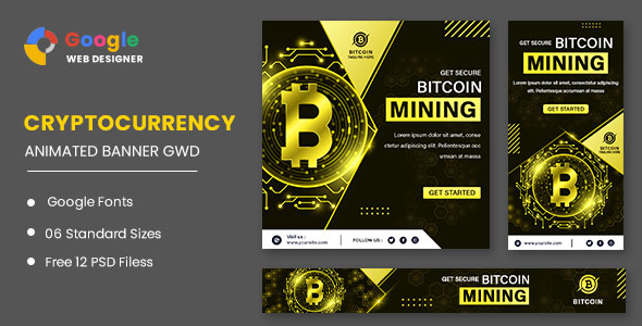 Cryptocurrency Bitcoin Animated Banner Google Web Designer