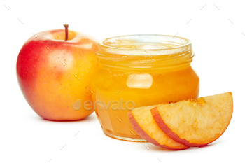 Apples and honey jar for jewish new year holiday isolated on white background / Photodune, Misc