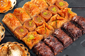 Traditional Baklava on Wooden Table / Photodune, Misc