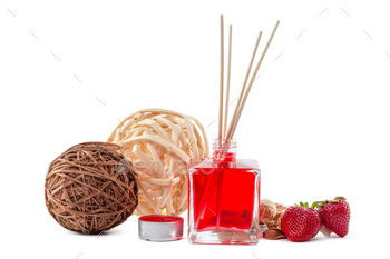 Fragrance Diffuser Set of bottle with aroma sticks (reed diffusers / Photodune, Misc