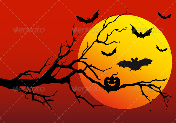 Halloween Background, Vector