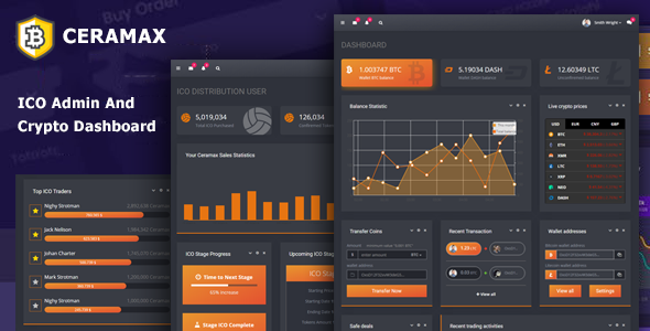 Ceramax - ICO Admin & Crypto Trading Dashboard