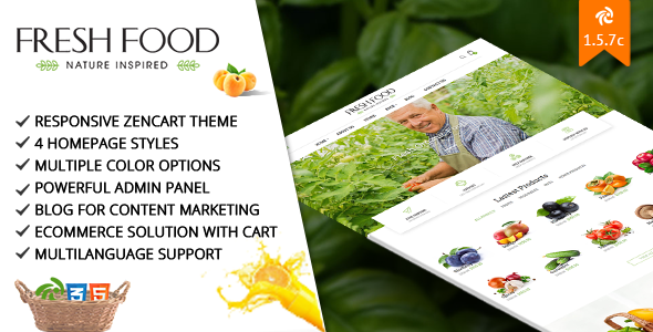 Fresh Food – Zencart Template for Organic Food/Fruit/Vegetables