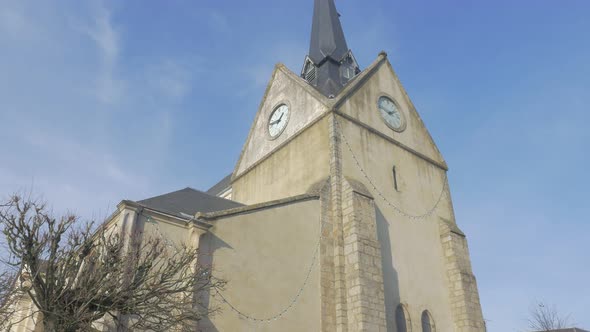 Beautiful Eglise Saint-Leonard of Alencon in lower Normandy France  by the day 4K 2160p UHD footage 