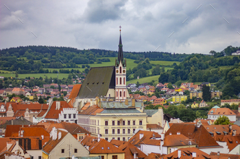 Beautiful view to church and castle in Cesky Krumlov, Czech republic / Photodune, Misc