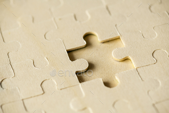 Macro shot jigsaw puzzle missing solution concept / Photodune, Misc