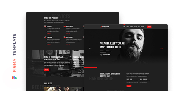 Barbercrop – Hairdressing Template for Figma