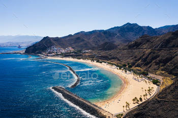 Amazing view of beach las Teresitas with yellow sand. Location: Santa Cruz de Tenerife, Tenerife / Photodune, Misc