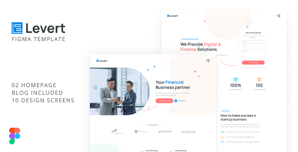 Levert - Finance, Consulting and Business Figma Template