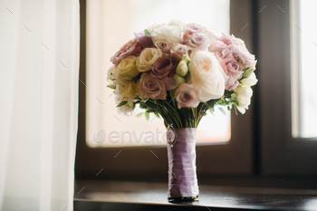 beautiful stylish wedding bouquet with roses .Wedding Decor / Photodune, Misc