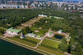 View from the height of the Kuskovo Estate in Moscow, Russia. Kuskovo manor is a unique monument of / Photodune, Misc
