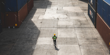 unemployed foreman are sad, business of container cargo industry, warehouse / Photodune, Misc