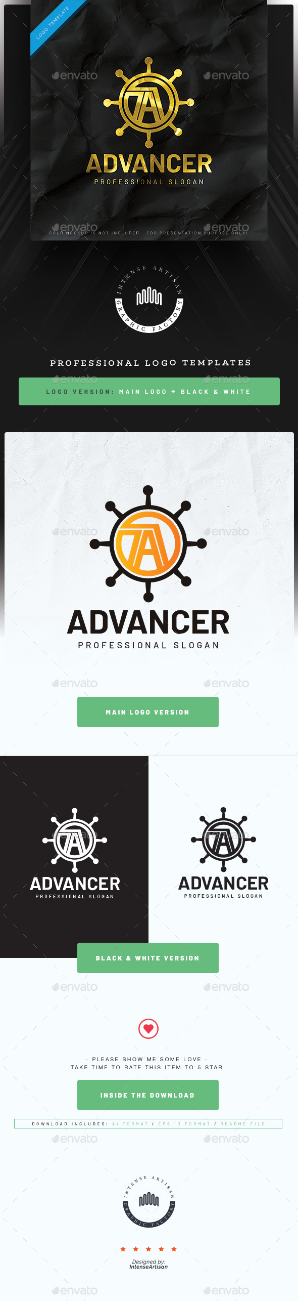 Advancer A Letter Logo
