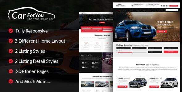 CarForYou - responsywny szablon HTML5 dealera samochodowego