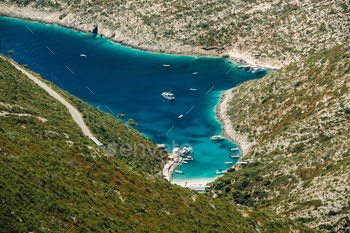 Porto Vromi on Zakinthos Island.Sights of the Zakinthos Island. Best beaches in Greece. Yachts and / Photodune, Misc