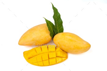 Fresh mango and slice mango on white background. / Photodune, Misc