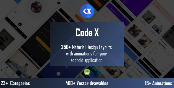 CodeX - szablony interfejsów materiałowych Androida