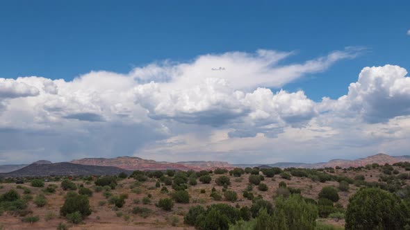 Monsoon Thunderstorm Clouds Over High Desert