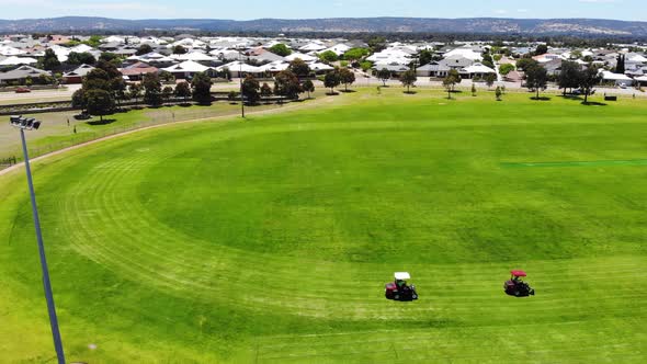 Aerial View of an Oval in Australia