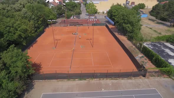 Tennis Courts Aerial View