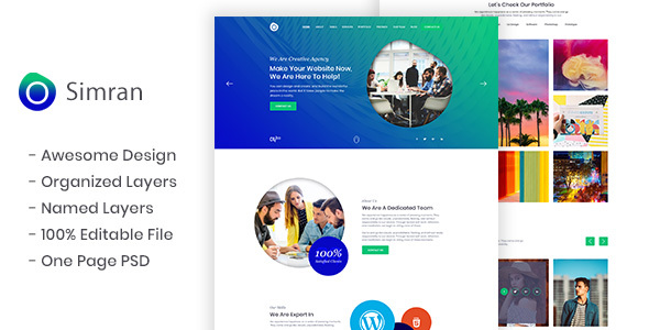 Simran – One Page Parallax PSD Template – 0 Sold!