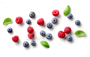 composition of fresh berries and green leaves / Photodune, Misc