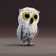 Cartoon Snowy Owl Animated 3D Model - 3DOcean Item for Sale
