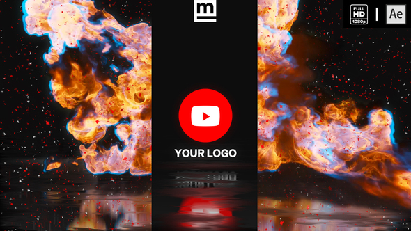 Fire Glitch Reverse Logo