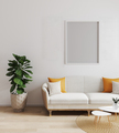 Mock up poster frame in modern interior background, living room, scandinavian style, 3d rende - PhotoDune Item for Sale