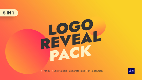 Minimal Logo Reveal Pack | 5 in 1 | After effects templates