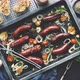Delicious Grilled Sausages Served on Metal Rusty Tray - VideoHive Item for Sale