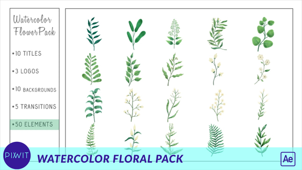 Watercolor Flower Pack alt
