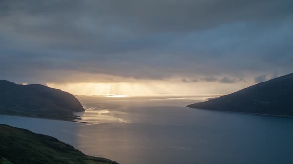 sunset sky atmospheric norway nature timelapse dramatic