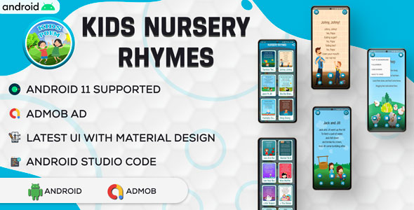 Kids Nursery Rhymes | Baby Songs Free | Kids Songs Offline App | Android App | Admob Ads | v2.0