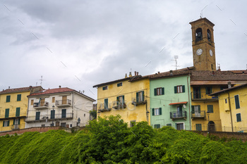 View of Ricaldone, old village in Monferrato, Italy