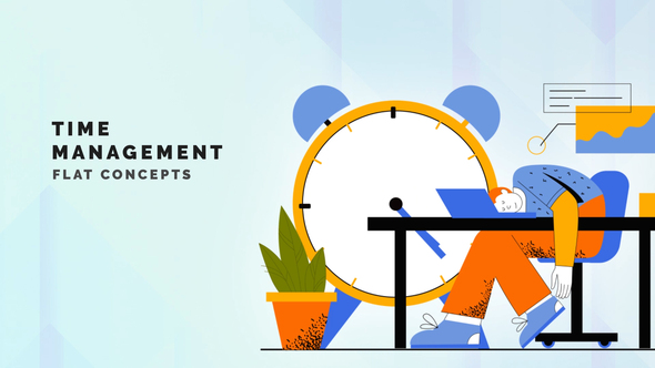 Time management - Flat Concept