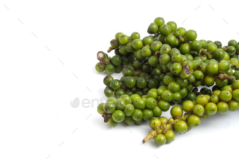 Green peppercorns on white background. / Photodune, Misc
