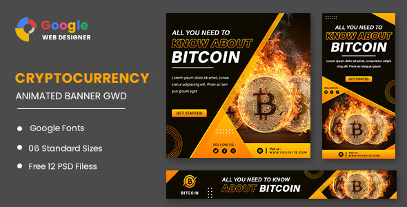 Cryptocurrency Bitcoin Animated Banner Google Web Designer