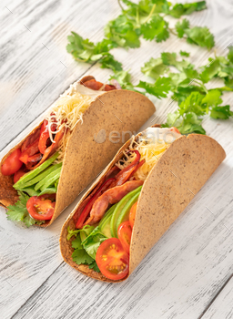 Tacos with ham and vegetables / Photodune, Misc