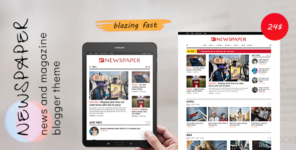 Newspaper - Classic News Blogger Theme