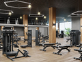 Modern gym interior with sport and fitness equipment, fitness center interior - PhotoDune Item for Sale