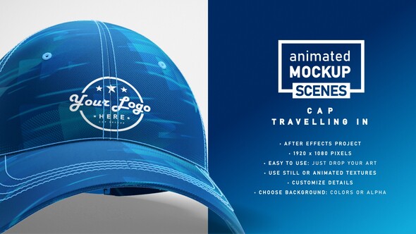 Download Free Videohive Cap Mockup Template Travelling In Animated Mockup Scenes 33451028 Free After Effects Templates Official Site Videohive Projects