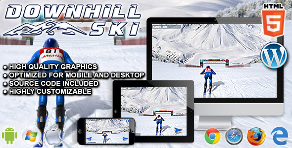 Downhill Ski - gra sportowa HTML5