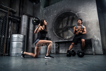 Couple training in a gym / Photodune, Misc