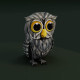 Cartoon Grey Owl Animated 3D Model - 3DOcean Item for Sale