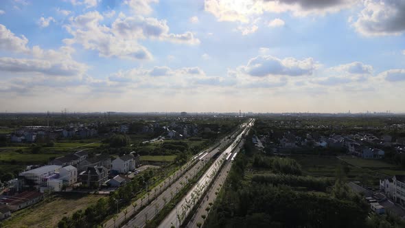 Shanghai Suburb, Blue Sky