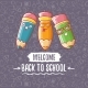 Back to School Banner or Poster with Cartoon Funky - GraphicRiver Item for Sale