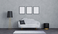 Blank poster frame for mockup.Modern interior of living room for mockup, luxury, loft. - PhotoDune Item for Sale