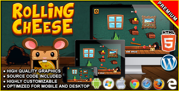 Rolling Cheese - gra fizyki HTML5