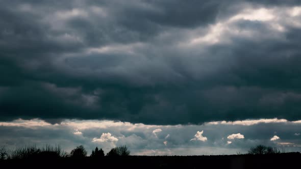 Dramatic sky with stormy clouds 